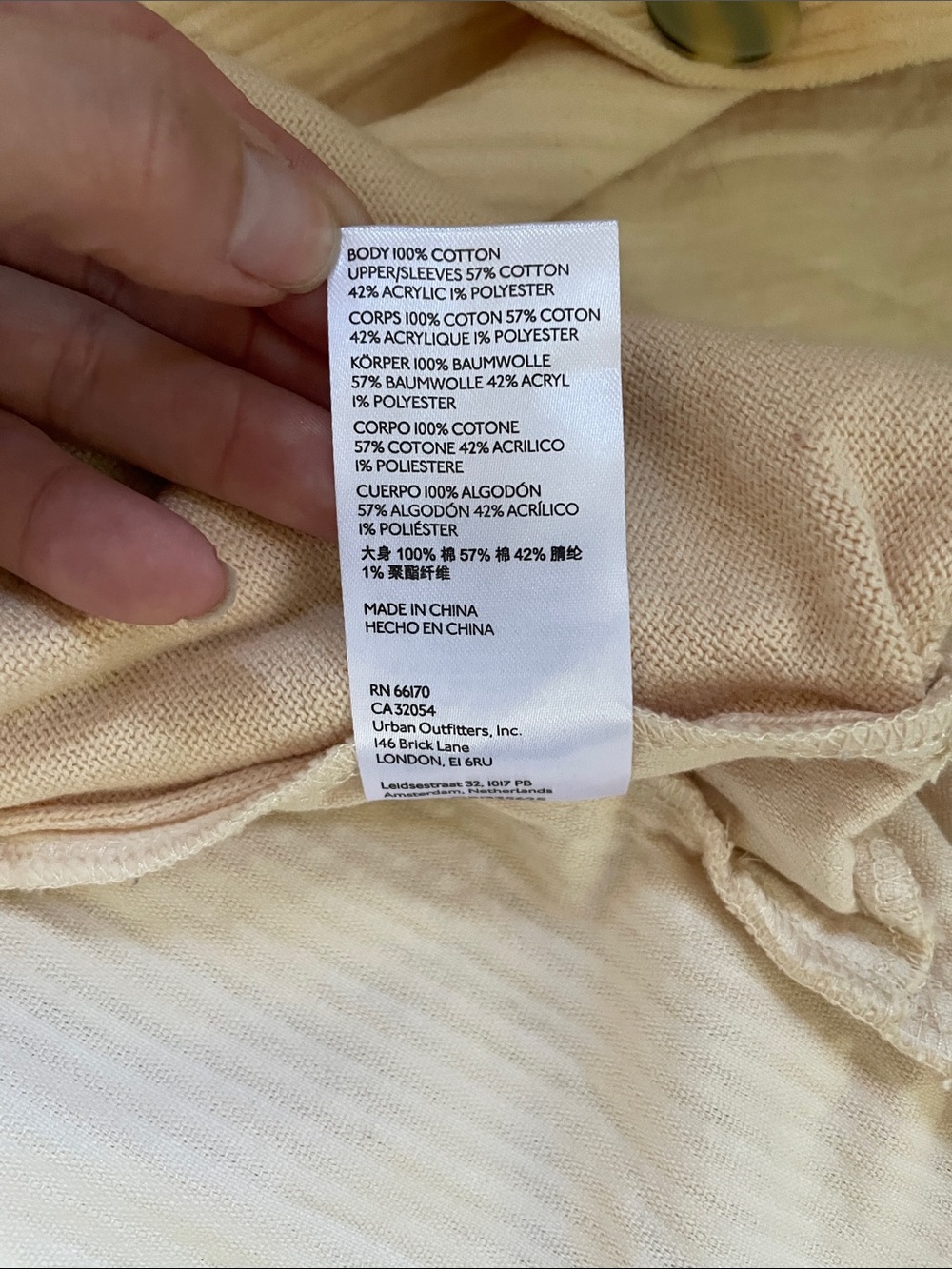 Pilcro Anthropologie Easy Going Cream Corduroy Jacket 100% cotton Small - Picture 12 of 12